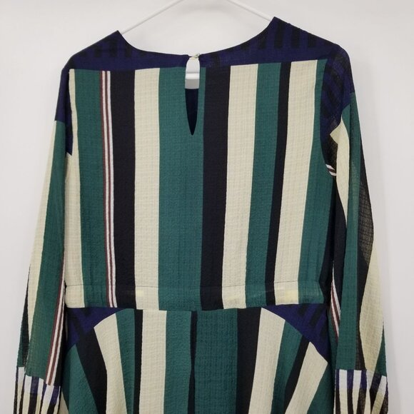 Anthropologie Sunday in Brooklyn Leger Striped Long Sleeved Dress XS Boho Artsy - Picture 8 of 11
